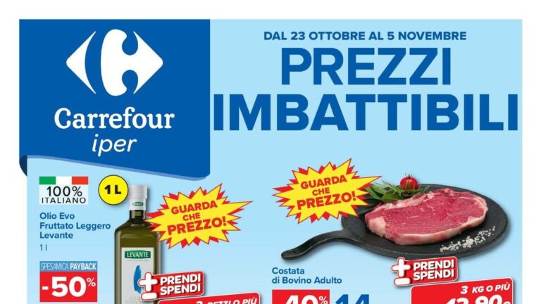 Volantino Carrefour Iper dal 23 ottobre 2026