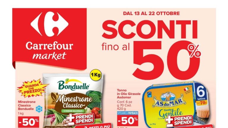 Volantino Carrefour Market dal 8 ottobre 2026