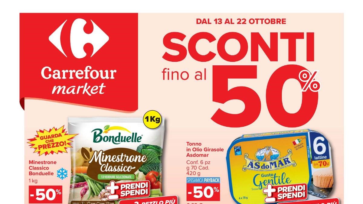 Volantino Carrefour Market dal 8 ottobre 2026