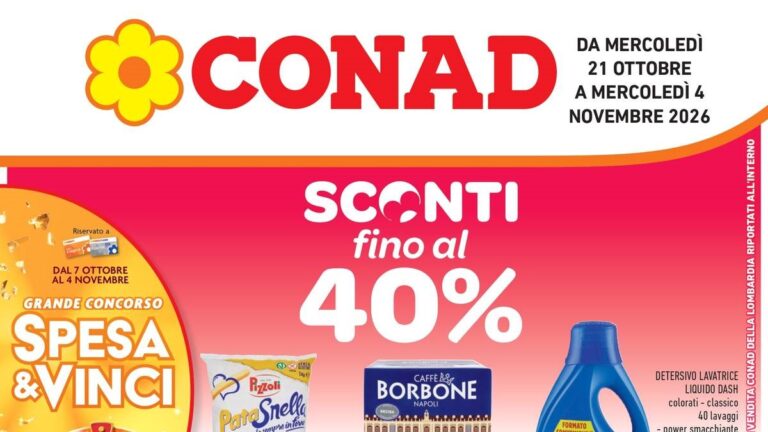 Volantino Conad dal 21 ottobre 2026