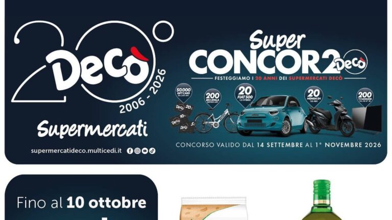 Volantino Decò dal 2 ottobre 2026