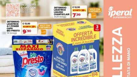 Volantino Iperal Igiene e Bellezza dal 14 ottobre 2026, detersivi in formato risparmio e prodotti per la cura della persona a 1 euro