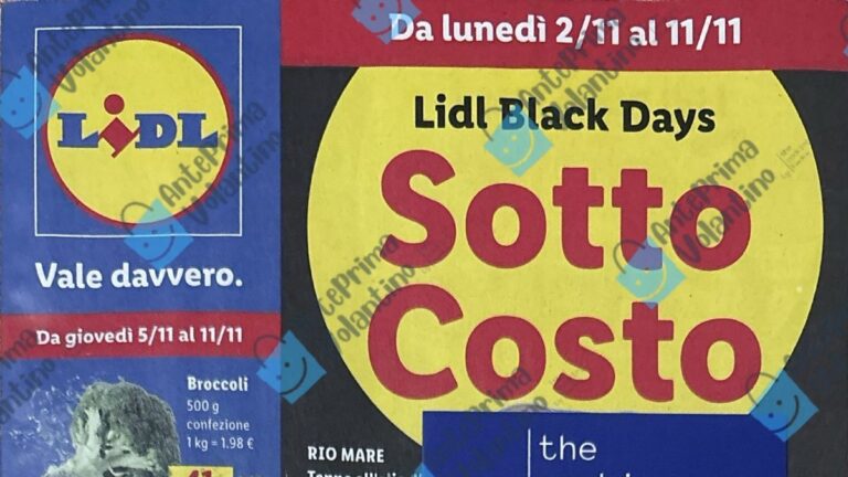 Volantino Lidl dal 2 novembre 2026 in anteprima