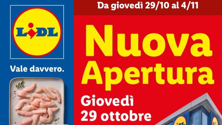 Volantino Lidl Nuova apertura Fucecchio dal 29 ottobre 2026