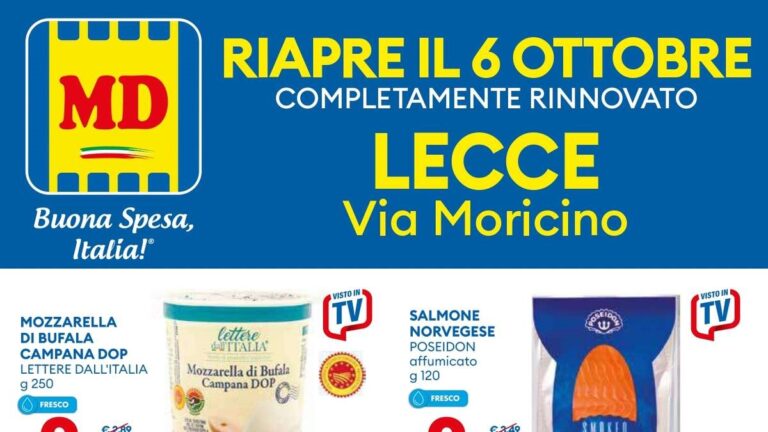 Volantino MD Riapertura Lecce dal 6 ottobre 2026