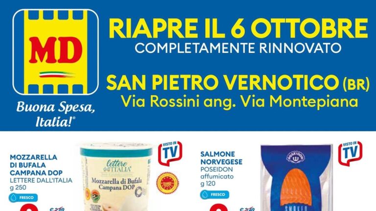 Volantino MD dal 6 ottobre 2026 riapre a San Pietro Vernotico