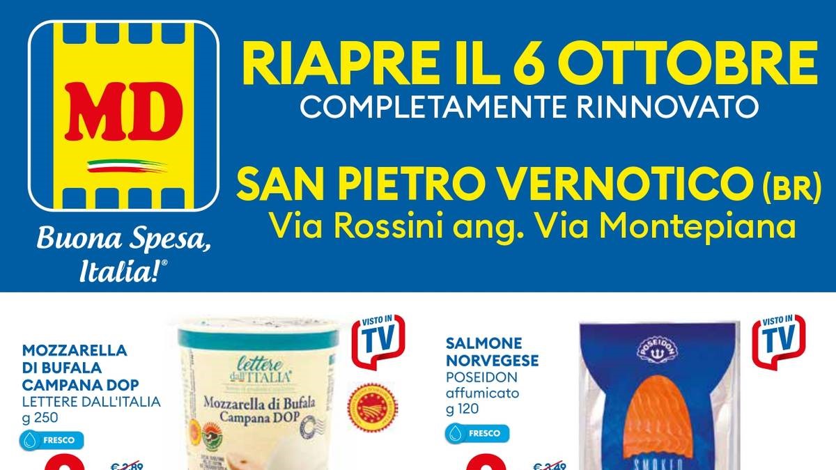 Volantino MD dal 6 ottobre 2026 riapre a San Pietro Vernotico