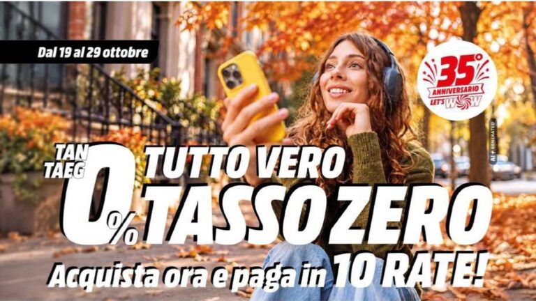 Volantino Mediaworld dal 19 ottobre 2026