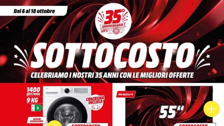 Volantino Mediaworld dal 6 ottobre 2026