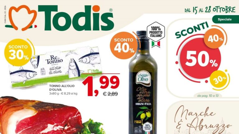 Volantino Todis dal 15 ottobre 2026