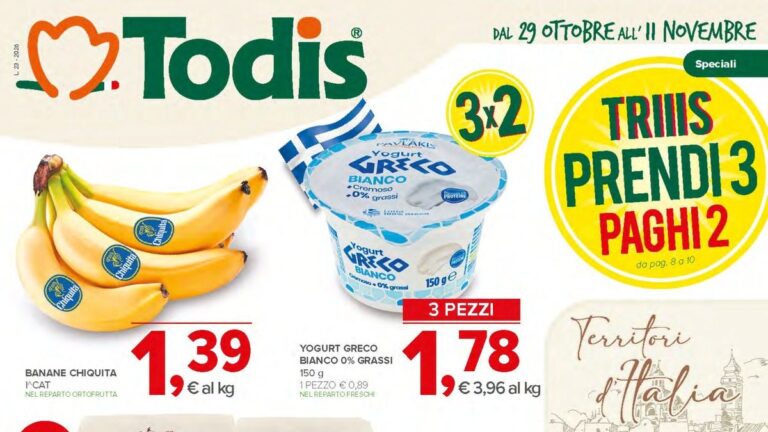 Volantino Todis dal 29 ottobre 2026